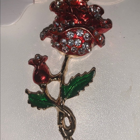 Crystal rose purse/bag charm Keychain - Picture 5 of 5